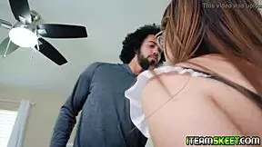 maid honey hayes begs for more of her clients big throbing cock