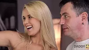 daddy4k features old and young action with blonde and senior