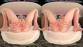 Vrallure petite blonde masturbates with toys in early morning POV