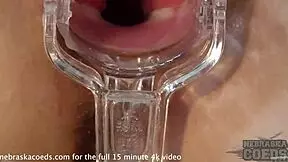 yo, teen blonde sarah’s pussy gaped with speculum at gyno closeup