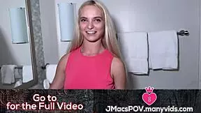 Tall Petite Hot Blonde Gets Fucked In Bathroom!