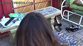 britney blue plays with toys in a fun way