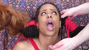 Slobbery Teen 18+ Gagging On Dick