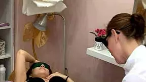 Ritafox Came In For Laser Depilation, But Her Trimmed Pussy And Ass Are Way More Interesting.