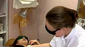 Ritafox Came In For Laser Depilation, But Her Trimmed Pussy And Ass Are Way More Interesting.