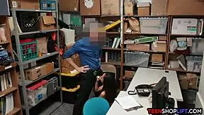 Asian teen caught stealing and punished with blowjob and doggystyle?