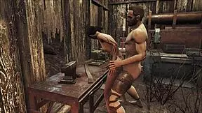 Hey, check this Fallout 4 workshop hentai with teen anal action!