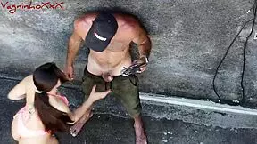 Vagninho And Pamela Pantera Exhibit And Kiss Outdoors.