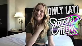 Gorgeous college cutie with tiny tits excels at casting