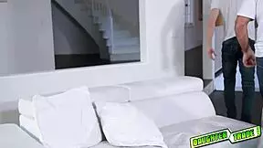 daddies receive side by side blowjob with monster cock?