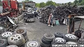 Fit Teen Takes Hard Anal Fuck in Junk Junction