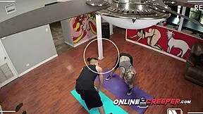 Karma Gets Her Cunt Stretched Out By Scary Bruno During Yoga Class