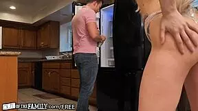 elsa jean shocks her guy wearing sexy lingerie, making him spill beer! 😂