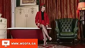 teen subtly masturbates in woofa session two, feeling aroused