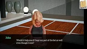 Blonde teen joins new family with small tits