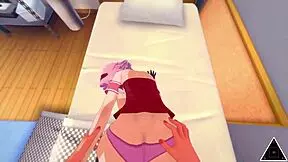 koikatsu sakura naruto banging hard in uncensored anime, oops sory