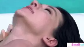 Petite Riley Toys Pussy In Pool!