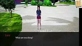 Blonde teen joins new family with small tits