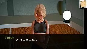 Blonde teen joins new family with small tits