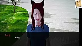 Blonde teen joins new family with small tits