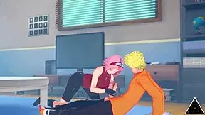 koikatsu sakura naruto banging hard in uncensored anime, oops sory