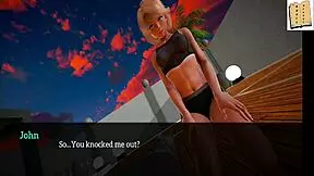 Blonde teen joins new family with small tits