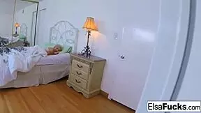 elsa jean wakes up for a creampie blowjob