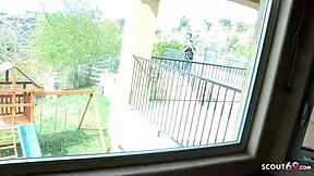 Skinny teen seduces stranger for rough fuck