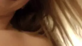 Masturbating British teen rides senior's huge dick!