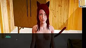 Anime teen 18+ with small tits blows monster cock in hentai family scene