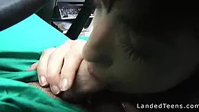 Adults make passionate love making in the back of Ambulance