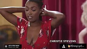 mommys girl - milfs christie stevens & ebony goddess mystique want stepdaughters to be lesbians, interracial teen 18+ tits face sitting group lick huge