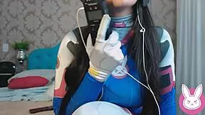 ASMR Roleplay with Cosplay DVA Overwatch Gamer Girl. My Brazilian Amiga Gets So Naughty With Big Tits! 😍