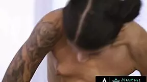 18yo Masseuse's Tight Pussy Destroyed By Filthy Contractor's Big Cock In Nuru Massage