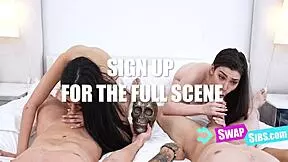 Skeleton body switch with step sis - angel gostosa and lily lou.