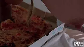 Delivery Girl Wants Cum in Mouth for Delicious Pizza Topping!