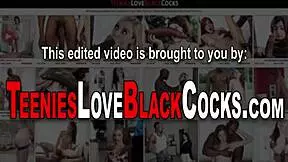 Gorgeous blonde sucking and riding black cock with handjob in HD