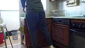 Is She Horny Enough to Fuck Monster Cock in the Kitchen?