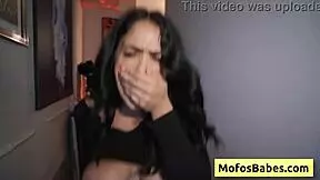 Busty brunette gets vigorous fucking