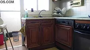 Is She Horny Enough to Fuck Monster Cock in the Kitchen?