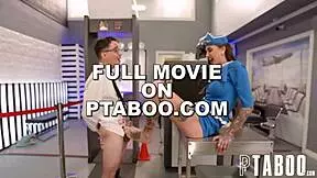 Pat down turns hardcore blowjob!