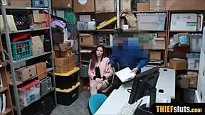 Nervous Redhead Teen Thief Punish Fucked By Officer