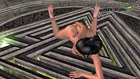 3D Cartoon Teen Girl Fingers Pussy and Ass in Hentai