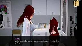 Erotic cartoon with young red-haired girl and her new relatives