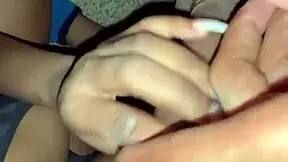 Black step sister gets wet creampie from big cock 😈