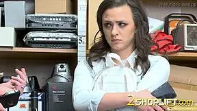 Innocent shoplifter gets drilled so hard by petite teen in roleplay