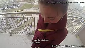 Bold anal sex with glasses-wearing European coed Ananta Shakti