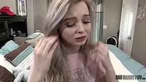 Lexi lore, the step daughter, gets punished for shoplifting with dirty talk and various positions by barrett blade.