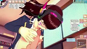 D Va Rides Cowgirl and Gets Fucked Hard!