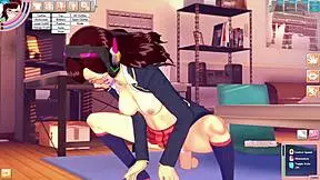 D Va Rides Cowgirl and Gets Fucked Hard!